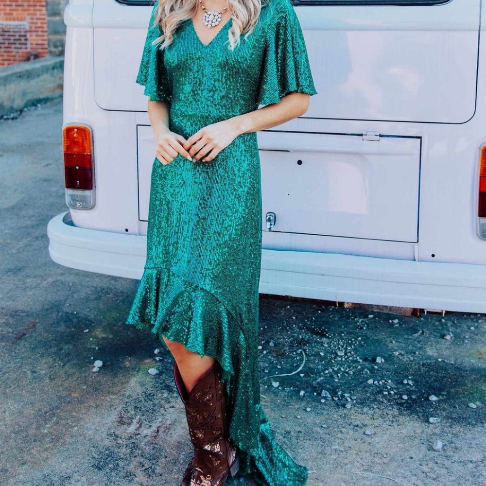 Sequin High-low dress